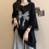 1.00 kg-150.00 kg Talla Grande Camiseta de Manga Corta Ginny Bordada con Mariposas para Mujer Verano Nueva Holgada Adelgazante Top Ins
