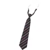 Corbata Rápida Roja y Dorada para Estudiantes Hombres y Mujeres, No Necesita Atarse, Estilo JK Japonés Escolar, Rayada DK Azul Atada a Mano