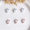 Arte de uñas de cuero negro Hello Kitty KT Bow Tridimensional Wear Armor Resin Mini HelloKitty Cat Bow Tie Rosa
