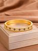 Pulsera de Mujer Estilo Europa del Este de Moda con Doble Fila de Diamantes Grandes, Joyería de Moda con un Toque Clásico y de Alta Gama, Pulsera Sólida