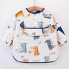 Bata Infantil, Vestir ao Contrário, Roupa Protetora para Bebês e Crianças Pequenas, Roupa para Comer de Bebê, Avental Impermeável e à Prova de Óleo 100% Algodão, Bolso de Arroz para Crianças