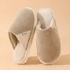 26 pantuflas de algodón de invierno transfronterizas nuevas con marcas verticales, adecuadas para hombres y mujeres, cómodas para uso doméstico, cálidas y antideslizantes
