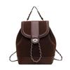 Mochila retro de estilo preppy al por mayor, bolso de mujer 2023, bolso nuevo, mochila de costura esmerilada, cadena versátil, bolso de mujer
