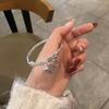Pulsera de la suerte con superficie de campana de seguridad, diseño de nicho de moda para mujer, estilo estudiante, para novia