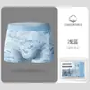 Roupa íntima masculina estilo chinês, feita de seda de amoreira antibacteriana 7A, confortável e respirável, cuecas boxer masculinas de algodão de cintura média atacado