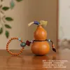 Peça de Mão de Cabacinha Natural para Alívio do Estresse, Brinquedo Portátil para Fidgeting, Pingente Versátil para Bolsa, Decoração de Escritório