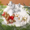 Nuevo producto transfronterizo: Decoración navideña electrochapada con lentejuelas, colgante de caniche mini, accesorio de adorno para decoración de árbol de Navidad DIY