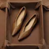 Zapatos planos de estilo coreano retro, súper suaves y modernos para mujer, con tacón medio grueso y punta fina, zapatos de abuela versátiles y cómodos, adecuados para el trabajo