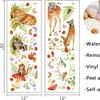 Pegatina de Pared de Animales del Bosque en Acuarela Transfronteriza León Ciervo Koala Mono Hongo Flores Plantas Mariposas Autoadhesiva Removible