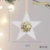 Floco de neve de Natal Árvore de Natal Acrílico Borda Dourada Floco de Neve Transparente Formato de Árvore de Natal Janela Floco de Neve Pêndulo Decorativo