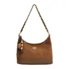Moda 2026 Otoño Nuevo Bolso de Mano Pequeño Estilo Chanel Retro Esmerilado Cruzado para Mujer Bolso de Cadena de Lujo Ligero de un Solo Hombro para Debajo del Brazo