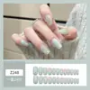 Unhas Usáveis Feitas à Mão Atacado Xiaohongshu Douyin Venda Quente Diamante Borboleta Coração High-End Nail Art Unhas Usáveis 24 Peças