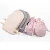 Bolsas para Joyería de Venta Directa de Fábrica, Bolsas con Cordón, Bolsas para Dulces de Boda, Bolsas de Tela Afelpada, Se Puede Añadir Logo Impreso