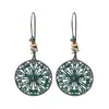 Aretes de Estilo Exótico de Venta Caliente Retro Literario Clásico Dignificado Ganchos para la Oreja Versátil Hueco Moda Borla Colgantes