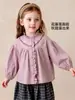 Camisa Infantil para Niñas Tong Bei Personalización Bordado Floral Transpirable Dulce Etiqueta de Cambio Niños y Niñas En Stock Personalización en Lotes Pequeños