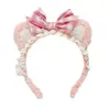 Explosiones Oreja de Oso Aro para Lavar el Cabello Lazo de Pelo de Cordero Diadema Estilo Lolita Chica Suave Tarjeta para el Pelo Divertida Accesorios para el Cabello