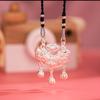 Colgante de plata de ley 999 con forma de bolsa con candado Koi y candado de plata para mujer, con candado de seguridad para el pie, de plata, con candado de larga duración Piscis Ruyi, para bebé