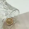 Estilo Chanel botón de metal hoja de ginkgo vintage abrigo de tweed abrigo de mezclilla abrigo de traje hebilla de costura a mano