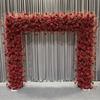 Puerta de flores con arco terminado para boda, puerta de flores redonda con flores completas para boda, puerta de flores en forma de corazón, puerta de flores de simulación para escenario de césped al aire libre