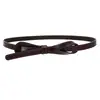 Cinturón de Cuero de Vaca de Dos Capas para Mujer, Accesorio Decorativo para Vestidos y Camisas, Cuero Genuino, Moderno y Versátil, Cinturón Negro para Estudiantes y Mujeres