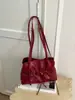 Bolsa baguette de couro oleado plissado retrô estilo coreano para mulheres, nova bolsa versátil de alta qualidade com laço para usar sob o braço 2026