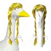 Peruca para animal de estimação, peruca de ganso, peruca de ganso de varanda, chapéu grande de ganso, fantasia com cabelo afro e tranças longas [feito sob medida]