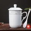 Caneca de Escritório Feminina Caneca de Chá de Cerâmica Jingdezhen Caneca de Leite Caneca de Café Caneca de Água Caneca Pode Ser Impressa com Logo Nome