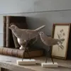 Adornos Creativos de Pájaros de Artesanía de Madera Retro Europeos Accesorios para Fotografía del Hogar Entrada Sala de Estar Aparador de Vino Decoración de Escritorio