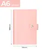 Caderno de Contabilidade de Folhas Soltas Couro PU Macio Transfronteiriço A6 Planejador de Planejamento Financeiro Pasta de Armazenamento Livro de Registro de Trabalho para Escritório