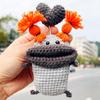 Bolsa para Llaves de Coche Lindo Dibujo Animado Hecho a Mano Lana Tejida Suministros para Coche Colgante Estuche Protector para Llaves Bolsa de Almacenamiento para Mujeres