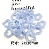 Hebilla de cadena de amor acrílica de 20 x 18 mm, cadena bicolor con diseño de nube, para bolso, llavero, zapatos, accesorios de joyería DIY