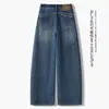Jeans de Cintura Alta para Mujer Otoño Rectos Sueltos Adelgazantes Cubren Caderas Versátiles Pantalones Casuales Modernos Lavados Estilo 2026