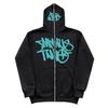Sudadera con capucha y cremallera completa de forro polar neutro Y2K Talla grande Streetwear Chaqueta Cruise Stussy