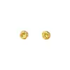 Pendientes de Plata Pura S999 con Textura Irregular Martillada, Simples y de Moda, Tridimensionales, Lujo Ligero, Geométricos, Versátiles, Pendientes Personalizados, Venta al por Mayor