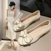 Zapatos Planos Estilo Francés para Mujer, Nuevo Modelo Primavera 2026, Adecuados para Combinar con Faldas, Zapatos Mary Jane de Piel, Boca Baja, Suela Suave, Zapatos de Maternidad
