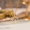 Europeu e Americano Transfronteiriço Novo Papai Noel Árvore de Natal Microincrustado Esmalte Gotejado Colar Meninas Natal Outono e Inverno Corrente da Clavícula