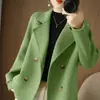 Elegante Casaco de Lã Estilo Chanel para Mulheres, Novo para Outono e Inverno, Tamanho Grande, Solto, Casual Chic, Jaqueta Curta Europeia