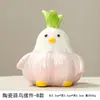 Adornos de Cerámica Creativos, Dibujo Animado de Pájaro Ajo, Mascota Linda, Decoración de Escritorio para Estación de Trabajo, Regalo para Amigos, Estilo Nuevo