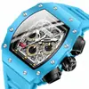 El superventas transfronterizo de TEMU ONOLA reloj impermeable multifuncional para hombre con correa de silicona, reloj de cuarzo deportivo para hombre