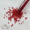 Cuentas de arroz de vidrio multicolor de 2 mm rellenas de plata, cuentas sueltas, hechas a mano, para cadena de teléfono móvil, collar, accesorios de joyería.