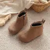 Estilo Británico Dr. Botas Martens 2026 Otoño/Invierno Nueva Versión Coreana Botas de Gamuza Birkenstock de Media Caña Botas Cortas con Forro de Felpa para Niños