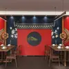 Estilo Chino Palacio Imperial Muro Rojo Aleros Papel tapiz Restaurante Chino Fondo de restaurante Restaurante de Hot Pot Restaurante Sala de té Papel tapiz
