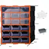 Caja de almacenamiento de pared para componentes electrónicos, gabinete de cajones a prueba de humedad, caja volcable de tapa abierta, cesta de material, plástico engrosado, duradera, tamaño grande