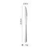 Juego de Cuchillo, Tenedor y Cuchara de Acero Inoxidable 304, Cubiertos Engrosados 1010, Cuchillo y Tenedor para Steak Estilo Occidental, Cuchara para Café y Cuchara de Postre para Uso en Hotel y Hogar