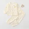 Conjunto de Algodón Puro para Bebé Primavera/Otoño para Niños y Niñas Recién Nacidos, Clase A, Sin Etiquetas, Manga Larga Ropa de Casa Conjunto de Dos Piezas