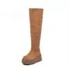 Botas de Neve Espessas de Uso Duplo para Mulheres, Novo Estilo Inverno 2026, Sola Grossa, Forradas com Lã, Botas Longas Quentes para Montaria