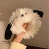 Faixa de cabelo fofa e engraçada com orelhas de cachorrinho peludo para lavar outono e inverno, acessórios de cabelo para maquiagem feminina