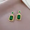 [Ouro Real] Brincos geométricos de diamante com pingente de franja longa feminina, brincos estilo lady, brincos de personalidade atacado