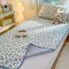 Colcha Matelassada 100% Algodão Classe A, Um Lado Algodão Puro, Um Lado Refrescante, Uso Dupla Face, Colchão, Dormitório Estudantil, Lençol de Cama Espesso