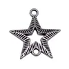 22X21Mm 1.6g Conector Estrela Prata Antiga Acessórios de Joias Europeus e Americanos Materiais DIY